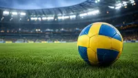 Football with Sweden colors