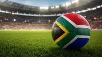 Football with South Africa colors
