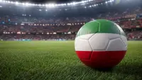 Football with IR Iran colors