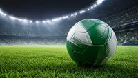 Football with Saudi Arabia colors