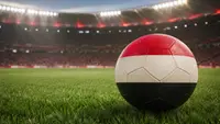 Football with Egypt colors
