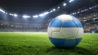 Football with Argentina colors