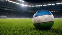 Football with Uzbekistan colors