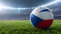 Football with Czechia colors