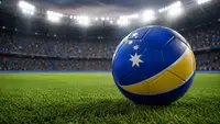 Football with Curacao colors