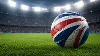 Football with United States colors