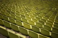 Rows of seats inside a stadium
