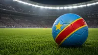 Football with DR Congo colors