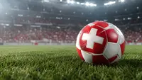 Football with Switzerland colors