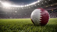 Football with Qatar colors