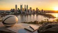 Perth skyline and river view for Rugby World Cup 2027 supporter planning
