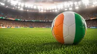 Football with Cote d'Ivoire colors