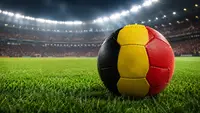 Football with Belgium colors