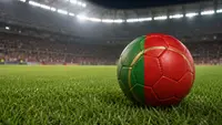 Football with Portugal colors